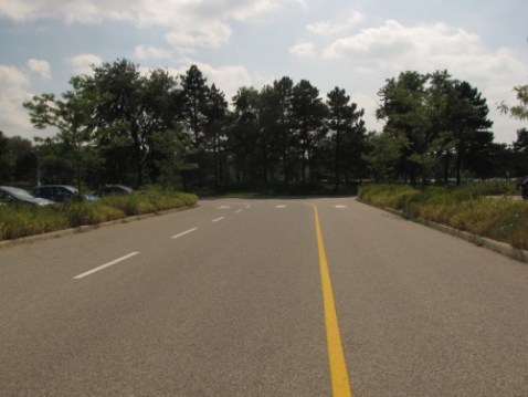 Parking lot access road