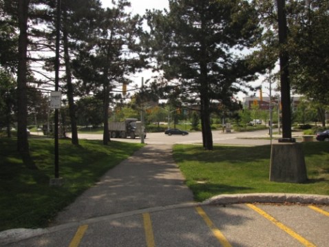 Path out of parking lot